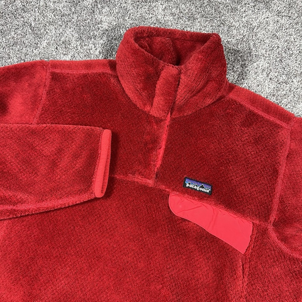 Patagonia Women's Re-Tool Red Fleece Snap-T Polartec Jacket Size Large Soft